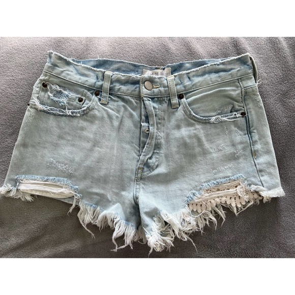 Free People Pants - Free People Light Denim Shorts